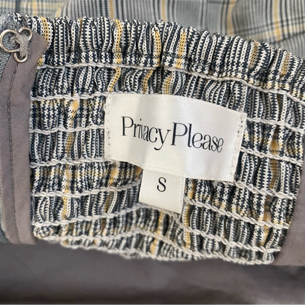 Revolve Privacy Please Strapless Autumn Plaid Jumpsuit Size small - Picture 7 of 9